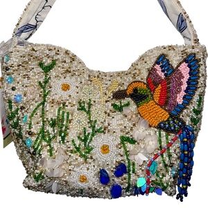 New Viral TJ Maxx Made In India Hummingbird Beaded Bag